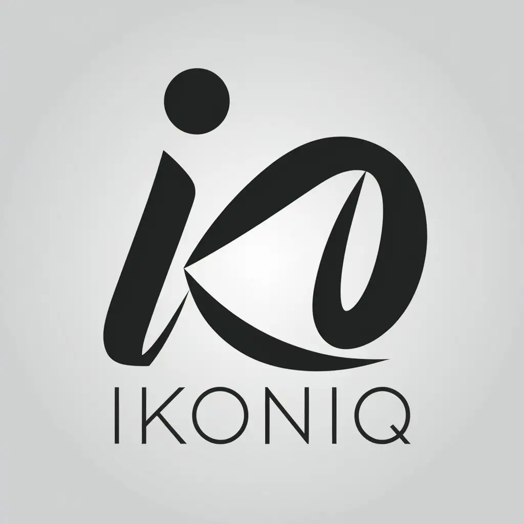 LOGO Design For IKONIQ Sharp Cursive Font for Nonprofit Industry