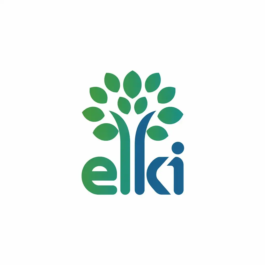 LOGO Design for Elki Vector Logo Featuring a Tree Symbol with a Moderate Aesthetic and Clear Background