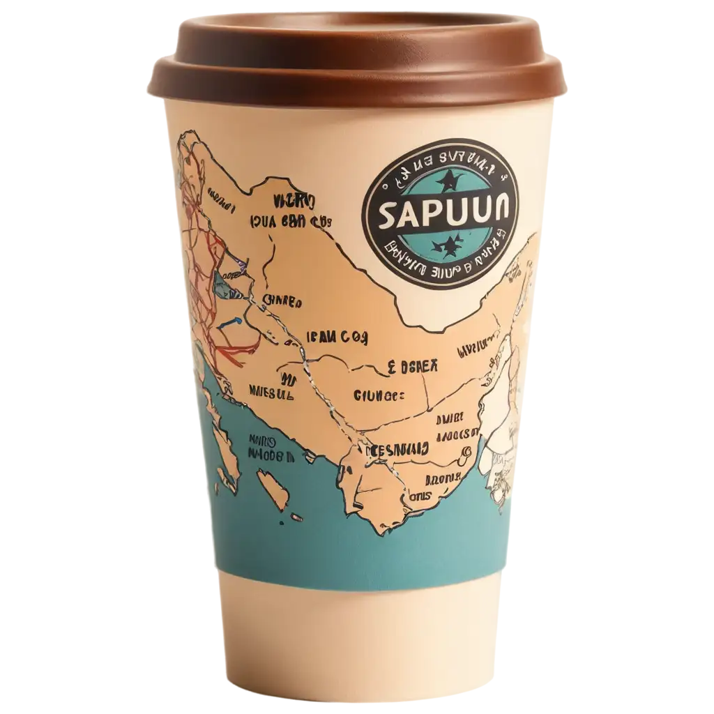 PNG-Image-of-Paper-Coffee-Cup-with-SAPU-Brand-Logo-and-Illustrated-Map-of-Vietnam-Enhancing-Visual-Appeal-and-Online-Visibility