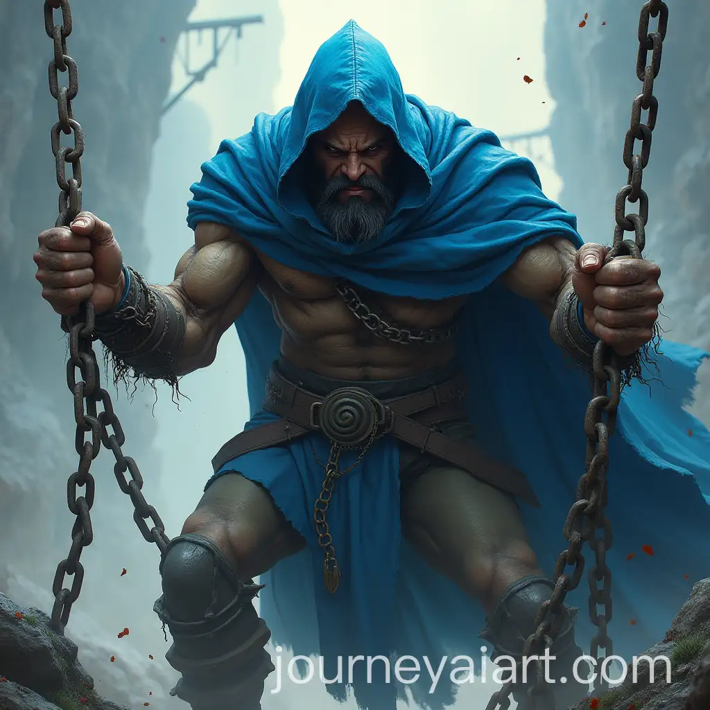 Angry-GiantAI-Image-Prompt-Expansion-in-Blue-Cloak-Struggling-Against-Chains
