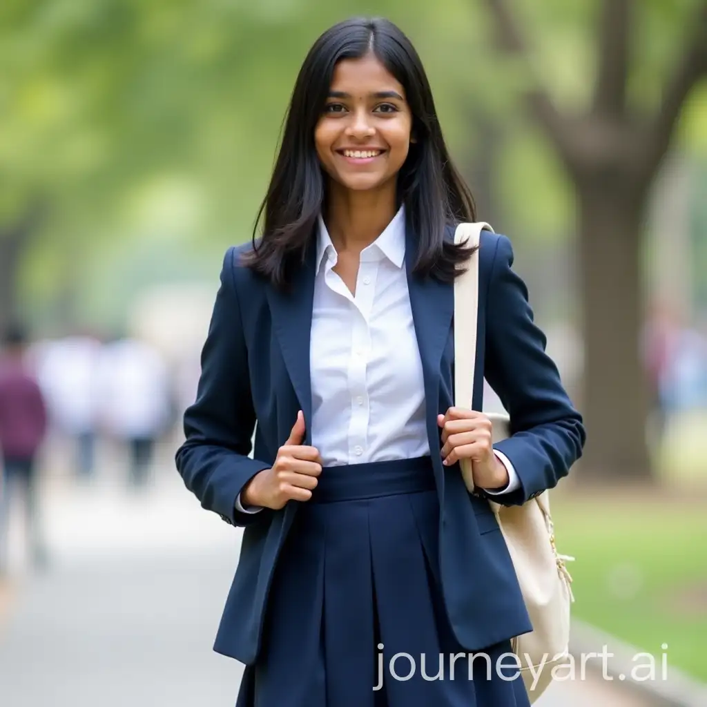 Confident-Indian-College-Girl-in-Traditional-Uniform