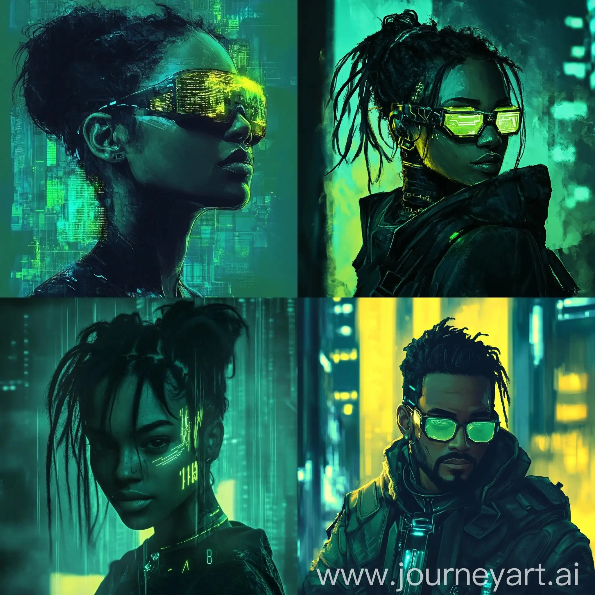 Cyberpunk-Avatar-Design-Polarnight9-in-GreenBlue-Tones