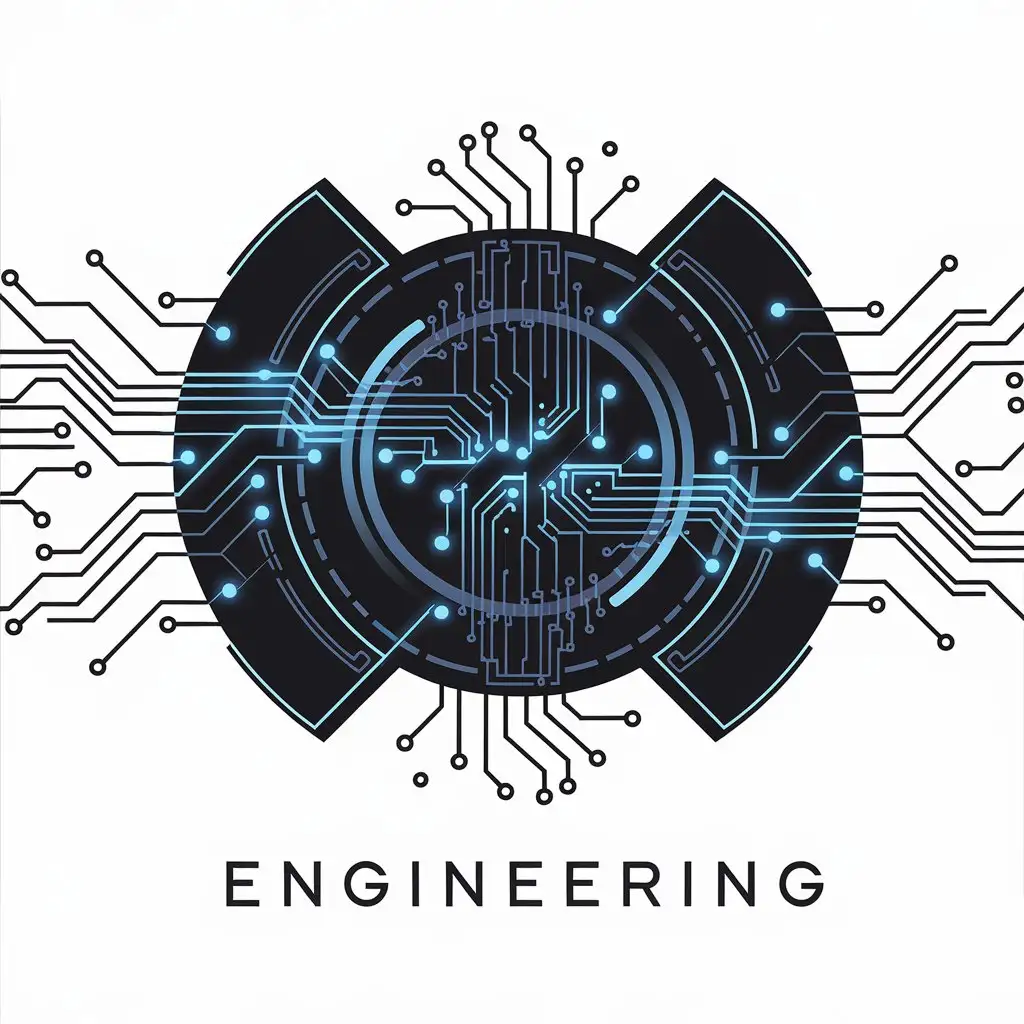 LOGO Design For Futuristic Engineering Complex Vector Symbol for Technology Industry