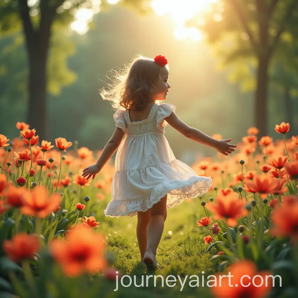 Girl-Dancing-in-a-Beautiful-Flower-Garden