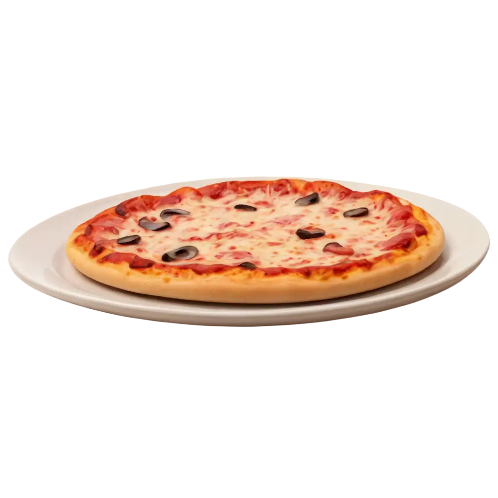 Delicious-Pizza-on-Plate-PNG-Appetizing-Perspective-View-Image