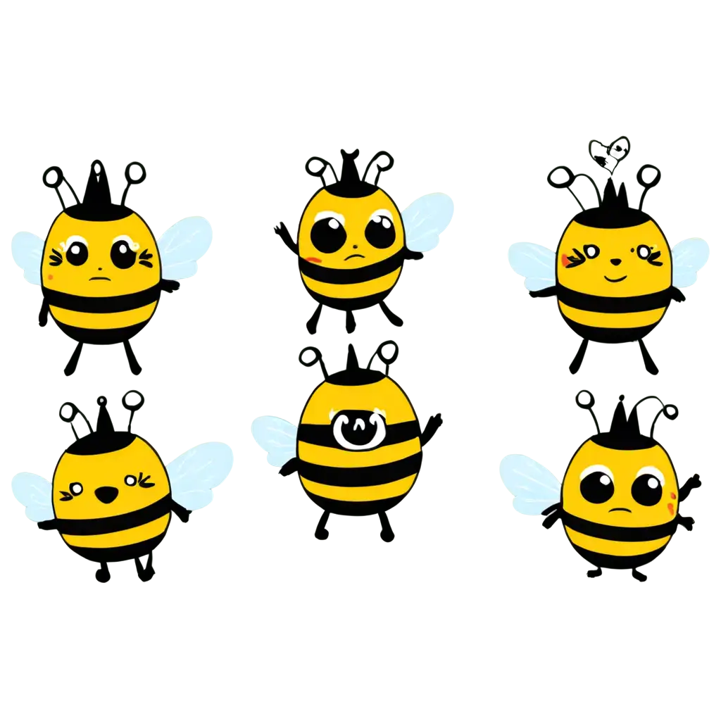 Serious-Queen-Bee-Child-PNG-Image-Create-Stickers-with-Artistic-Flair