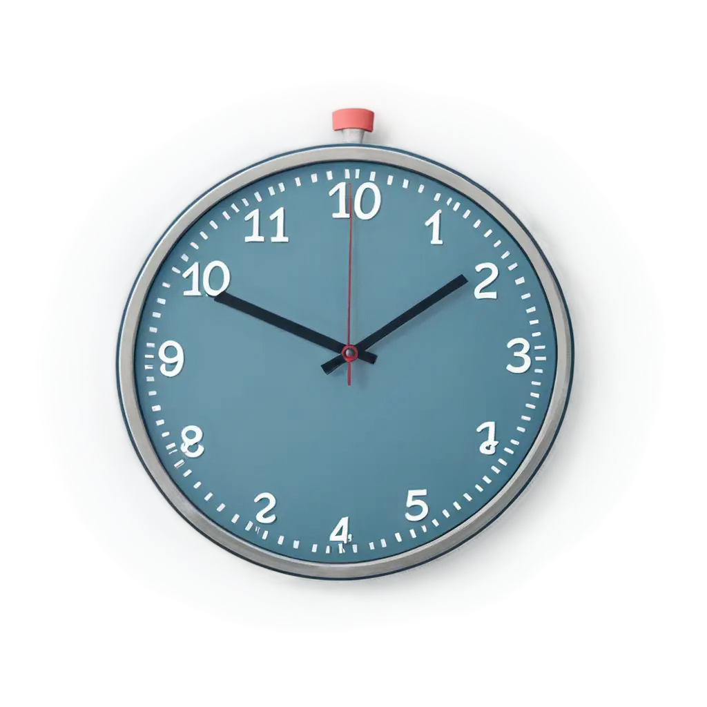 ai generated school clock straight front view not side angle strictly it should look like ai generated and cartoonish theme