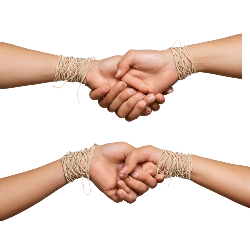 Holding-Hands-Made-of-String-HighQuality-PNG-for-Creative-Applications