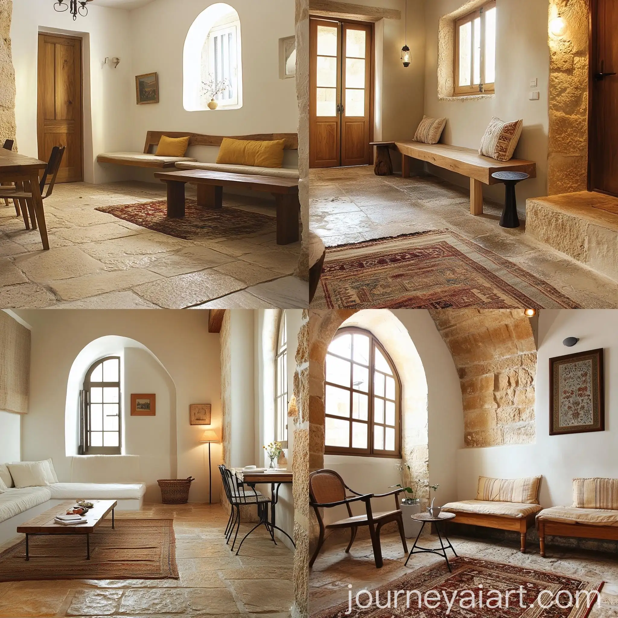 Modern-Minimalist-Room-with-Olive-Wood-Furniture-and-Earthy-Colors