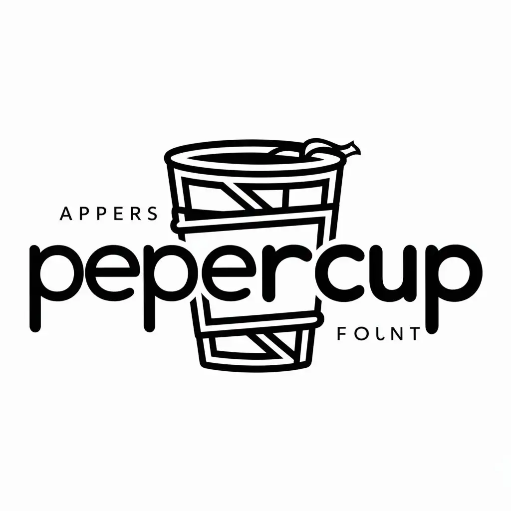 LOGO-Design-for-PeperCup-Elegant-Paper-Cup-Icon-on-a-Clear-Background