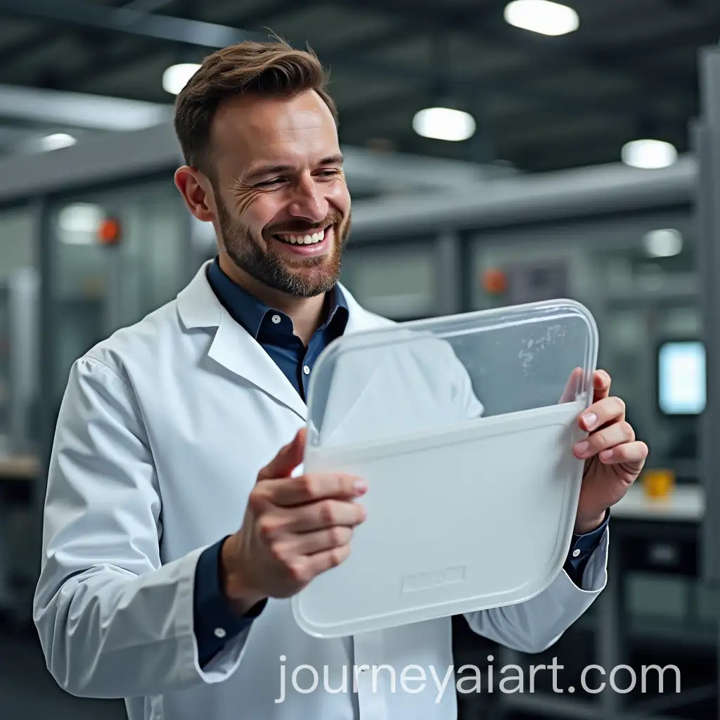 Skilled-Purchaser-Inspecting-VacuumFormed-Plastic-Cover-in-Modern-Manufacturing-Facility