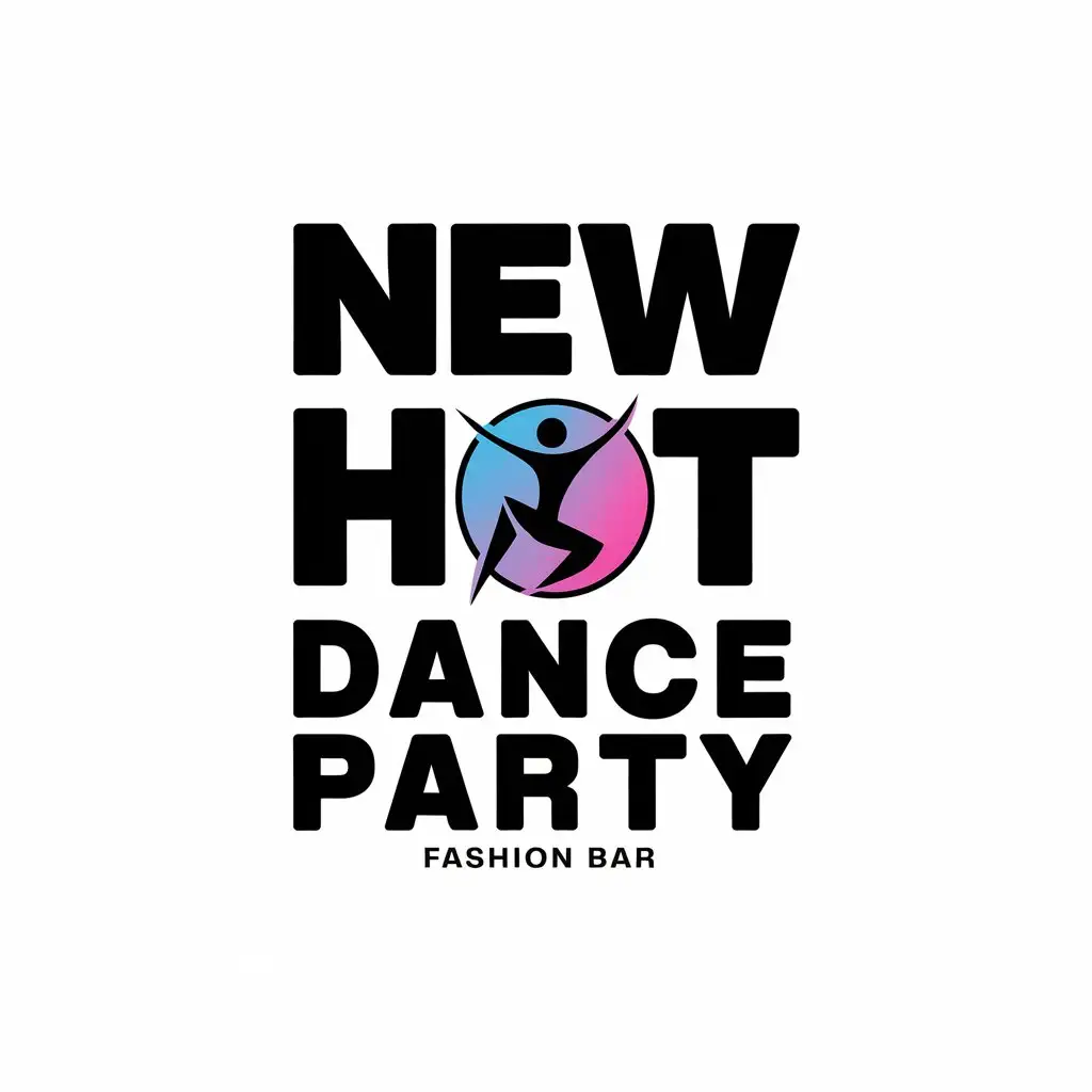 LOGO-Design-For-New-Hot-Dance-Party-Vector-Design-with-Re-Wu-Symbol-in-Fashion-Bar-Industry