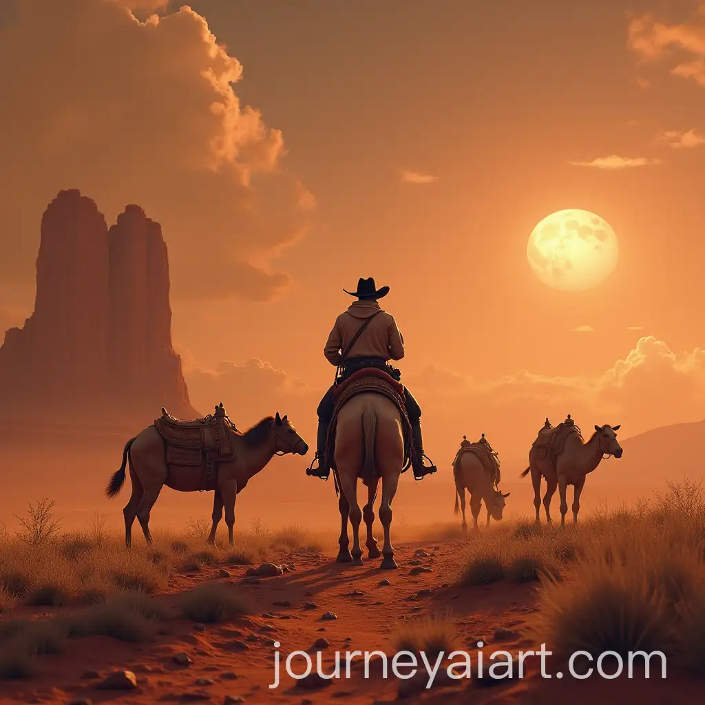 Cowboy-Observing-Cows-on-Mars