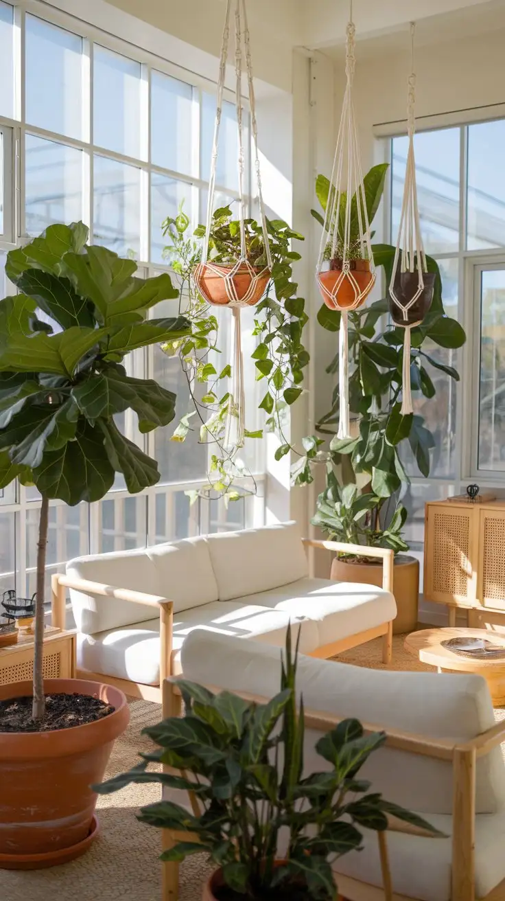 Bright-1980s-Living-Room-with-Indoor-Plants-and-Sunlight