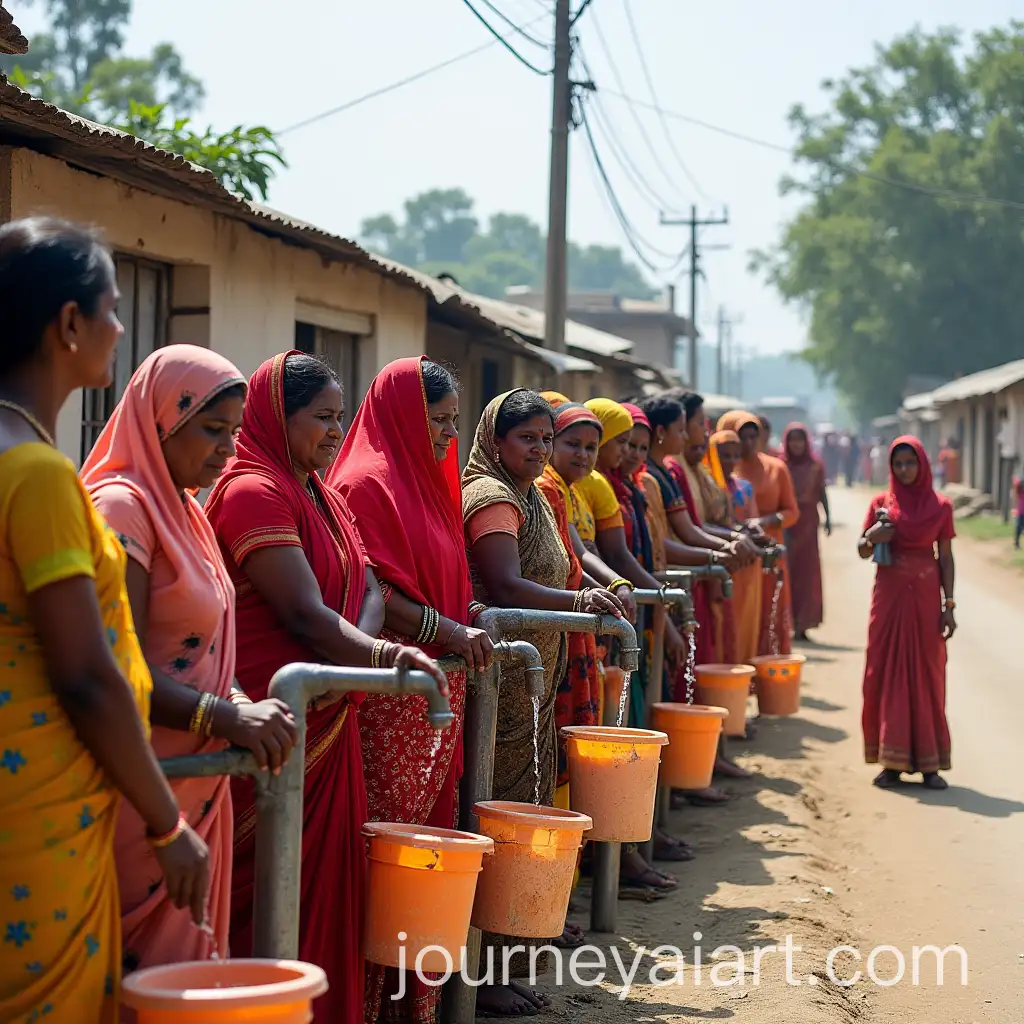 Indian-Street-Scene-with-People-Collecting-Water-from-Public-Tap