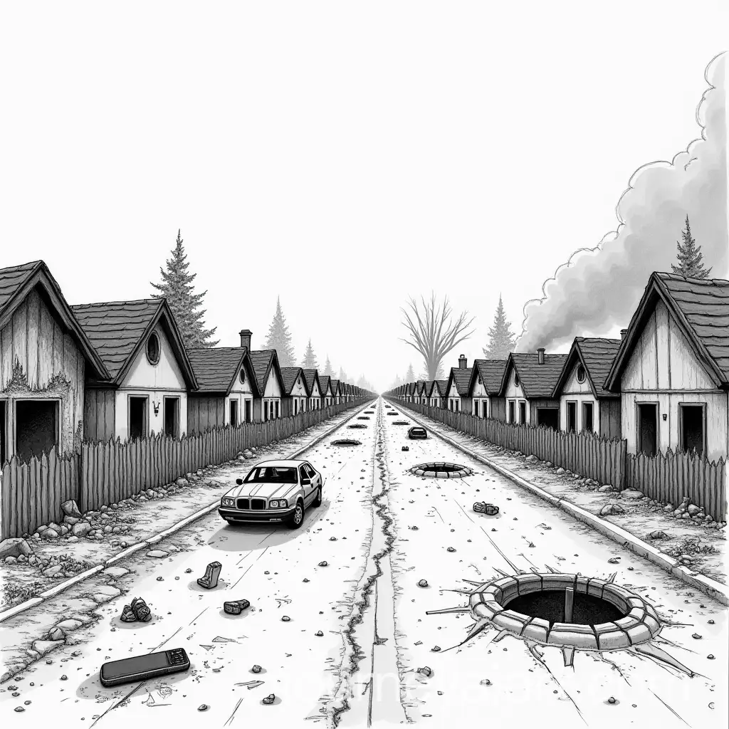 Destruction-and-Devastation-in-WarTorn-Ukraine-A-BlackandWhite-Depiction