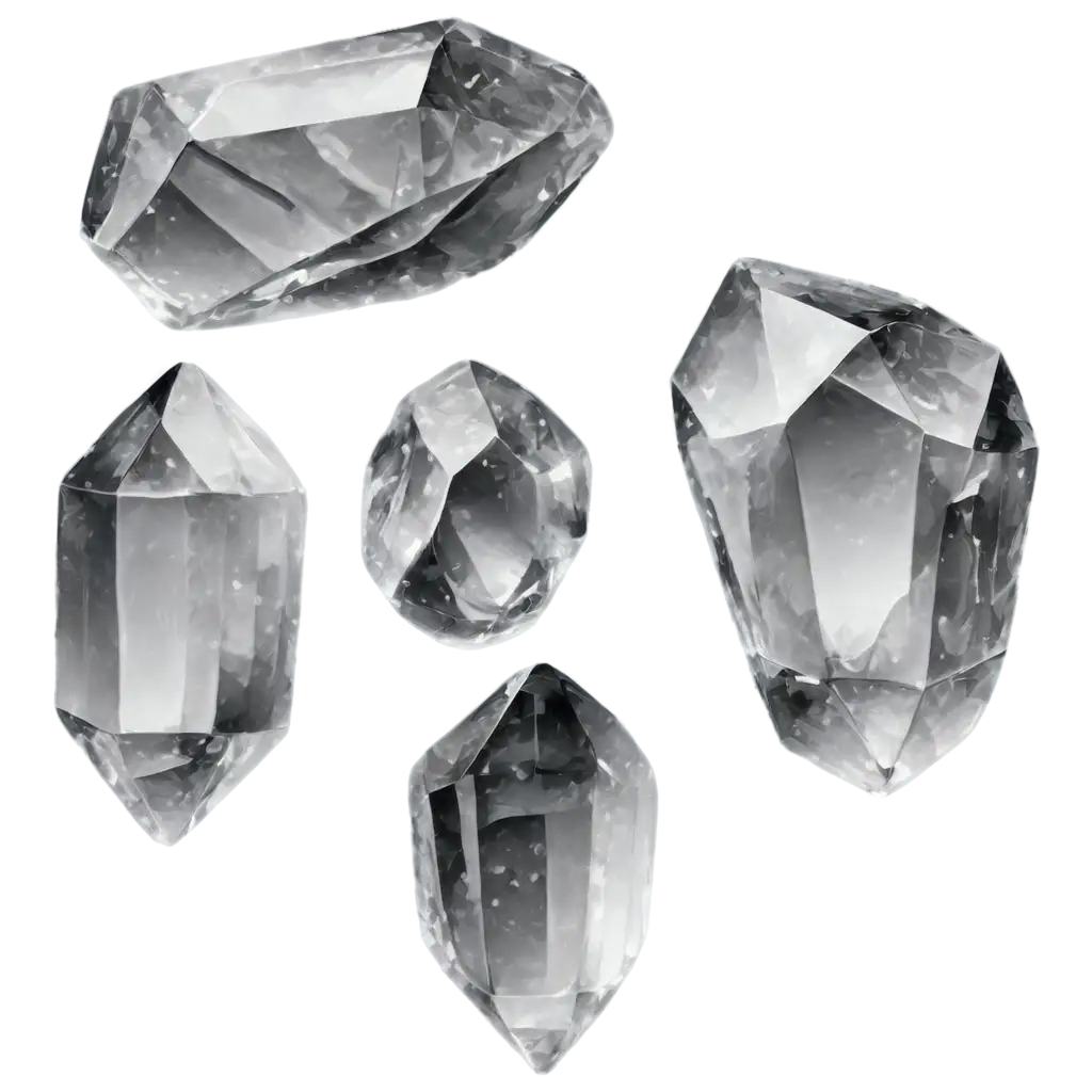 Gray-Transparent-Crystals-PNG-Image-for-HighQuality-Versatile-Use