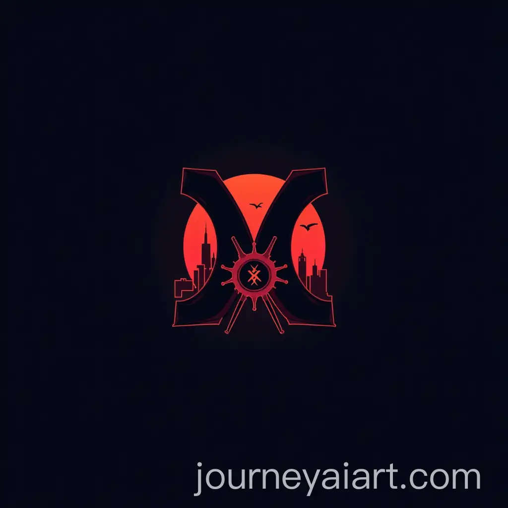 Nox-Logo-Design-for-Sports-Mafia-Game-with-Fists-Sheriff-Badge-and-Night-City-Background