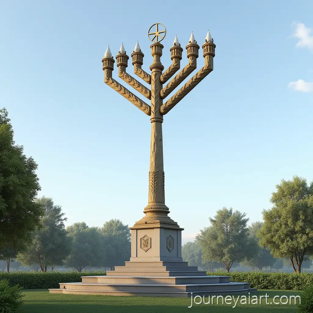 Giant-77Foot-SevenBranch-Menorah-on-Hilltop-Park-Pedestal