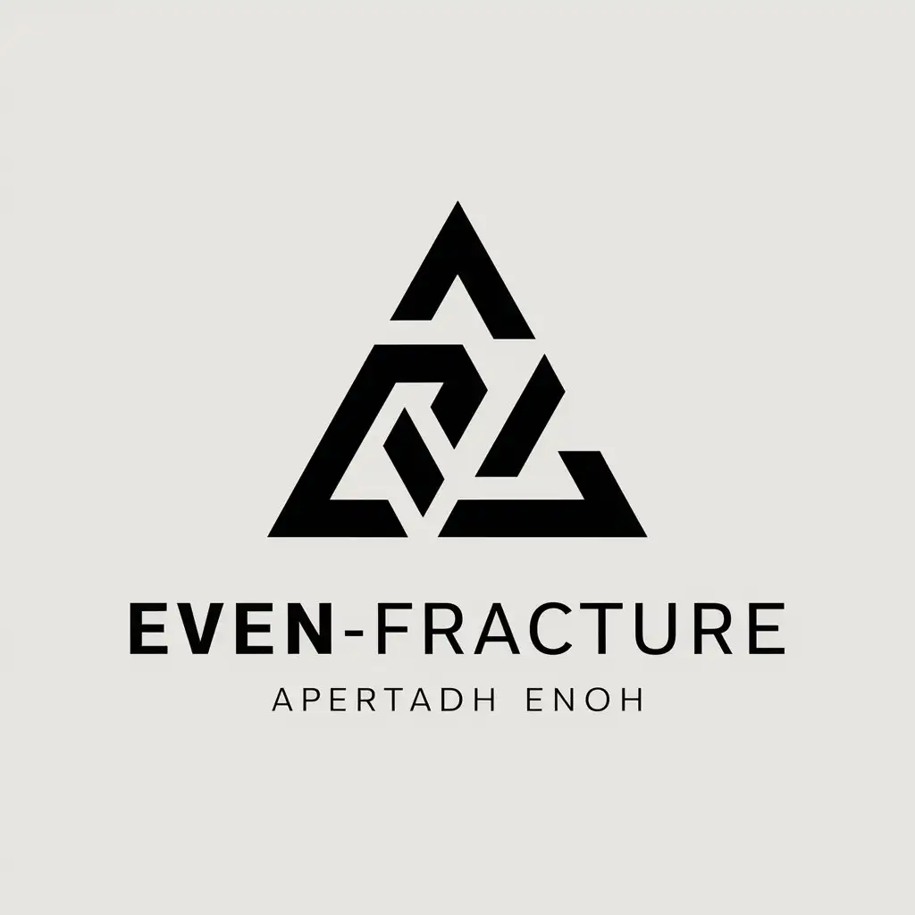 a vector logo design,with the text "EVENFRACTURE", main symbol:triangle,Moderate,clear background