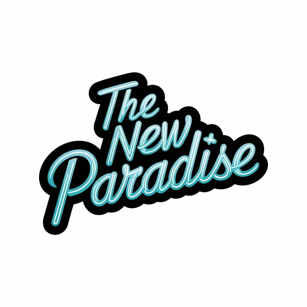 LOGO Design for The New Paradise Neon Style Inspired by Los Angeles and GTA