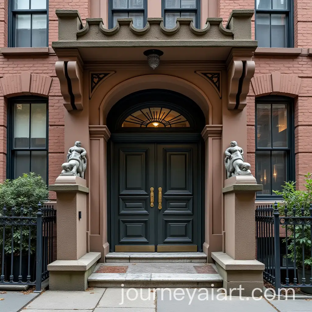 FauxCastle-Brownstone-Structure-with-Portcullis-in-Kips-Bay-Manhattan