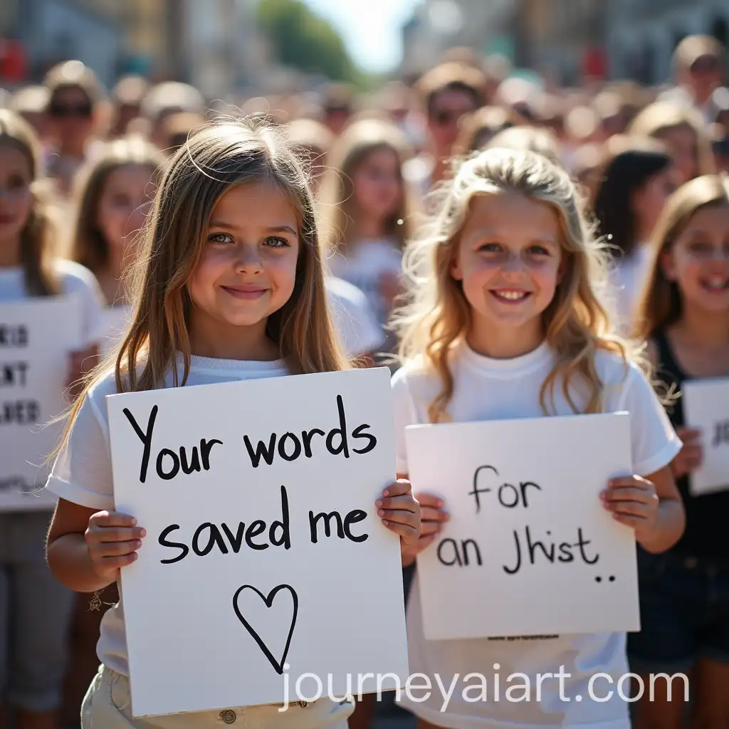 White-GirlsAI-Image-Prompt-Expansion-Holding-Signs-at-the-2026-World-Tour-of-Jesus-Christ