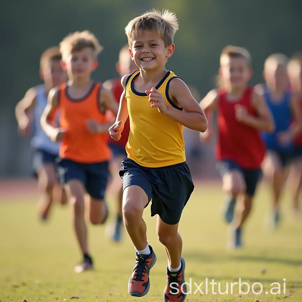 Boys-Engaged-in-Competitive-Running-During-Athletic-Event