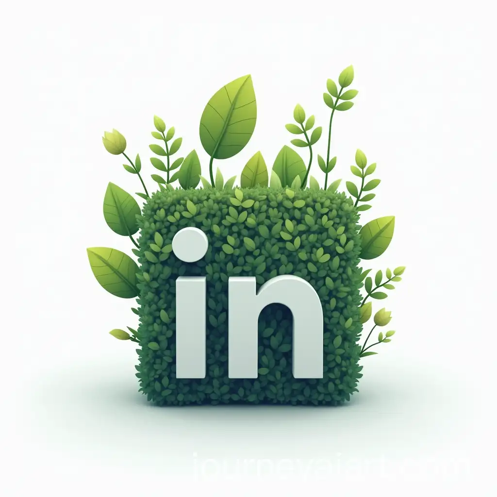 LinkedIn-Logo-with-Trees-and-Plants-Growing-Organically