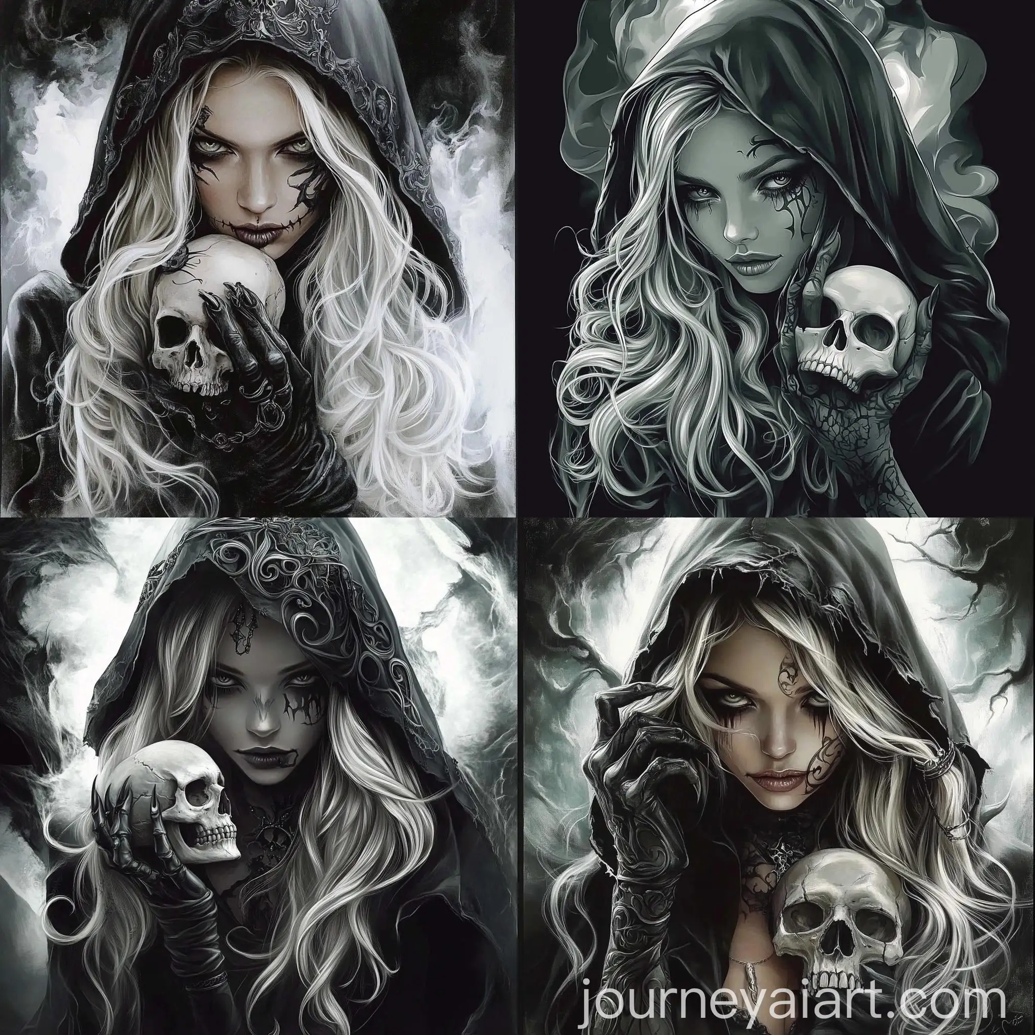 Blonde-Witch-with-Skull-Dark-Fantasy-Realism-Art