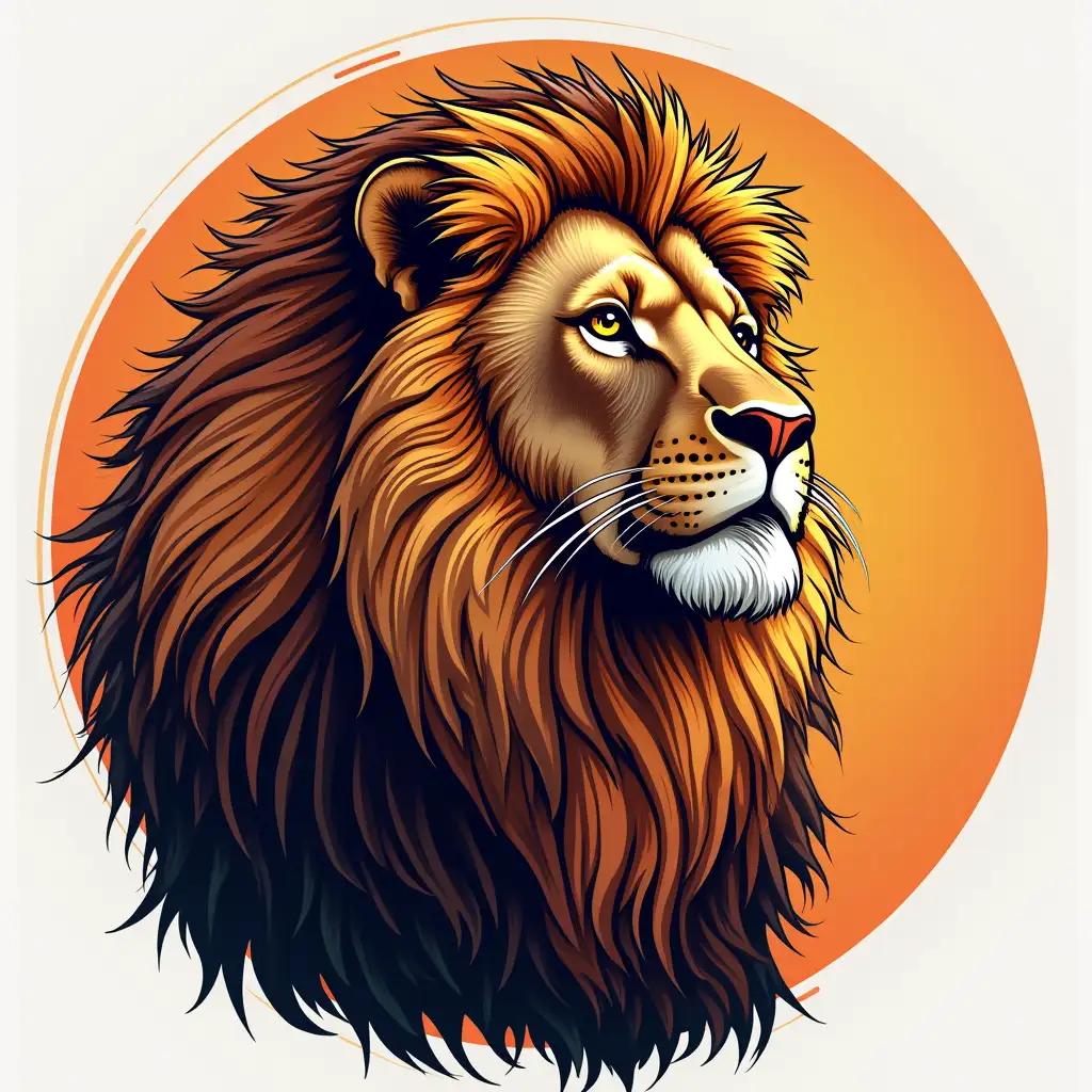 Kingly lion vector png