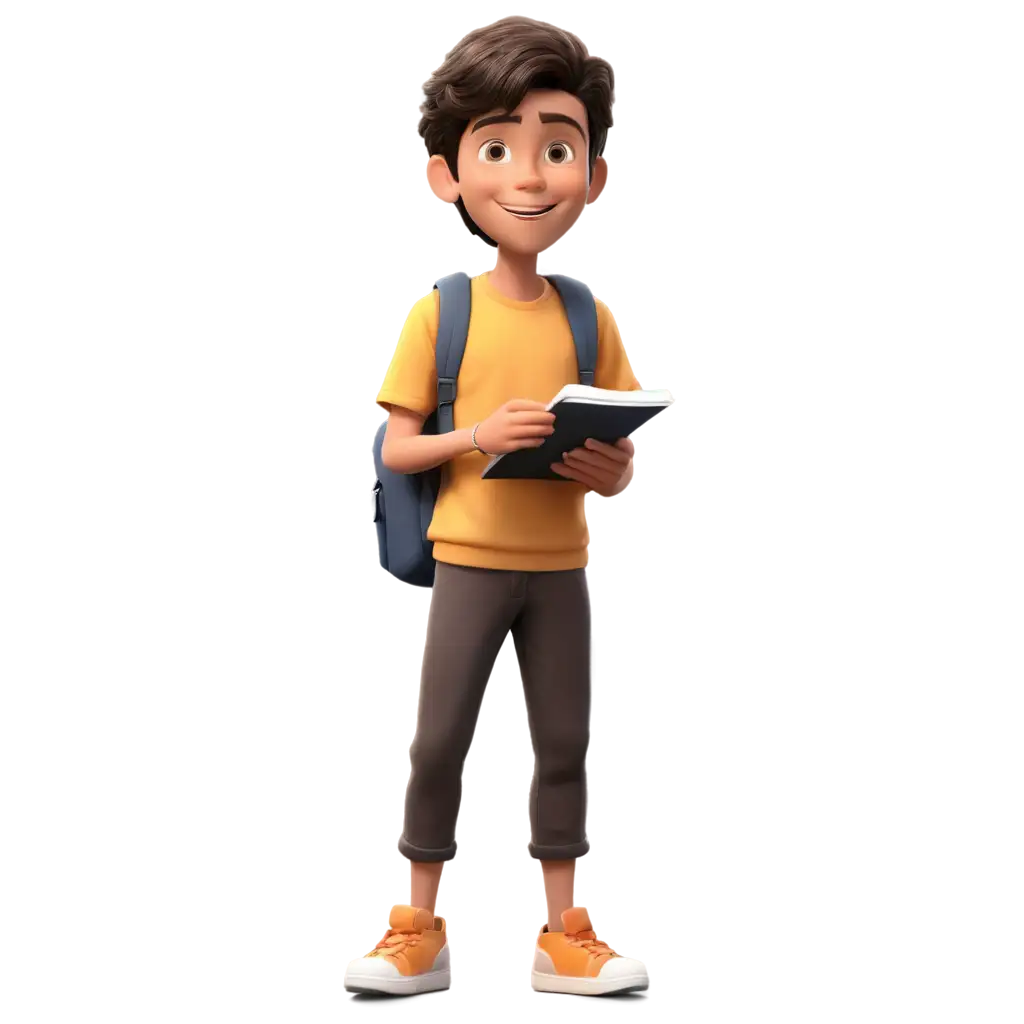 Animated-3D-PNG-of-a-Boy-with-a-Notebook-Realistic-Drawing-for-Various-Applications