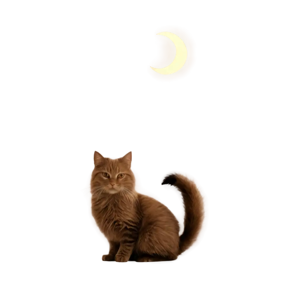 cat and moon background