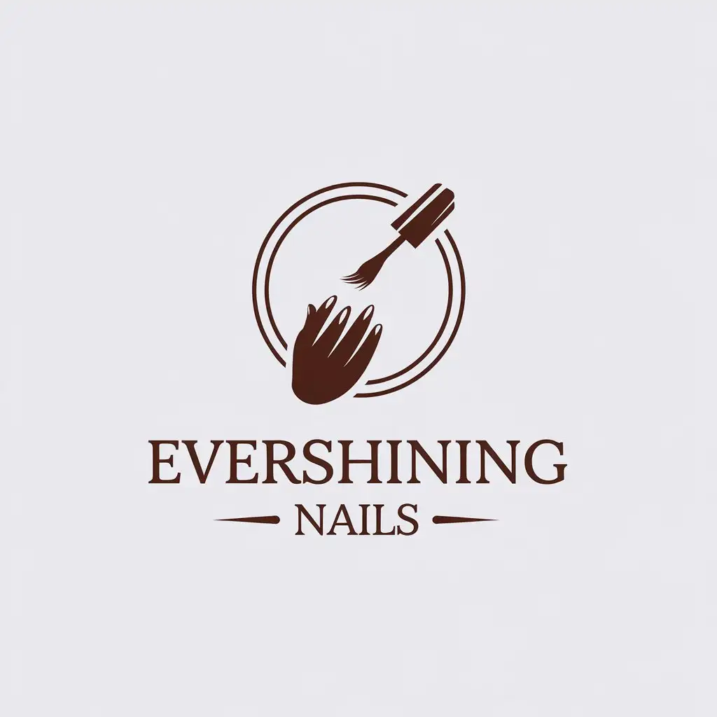 LOGO-Design-For-Evershining-Nails-Minimalistic-Manicure-Symbol-for-Beauty-Spa-Industry