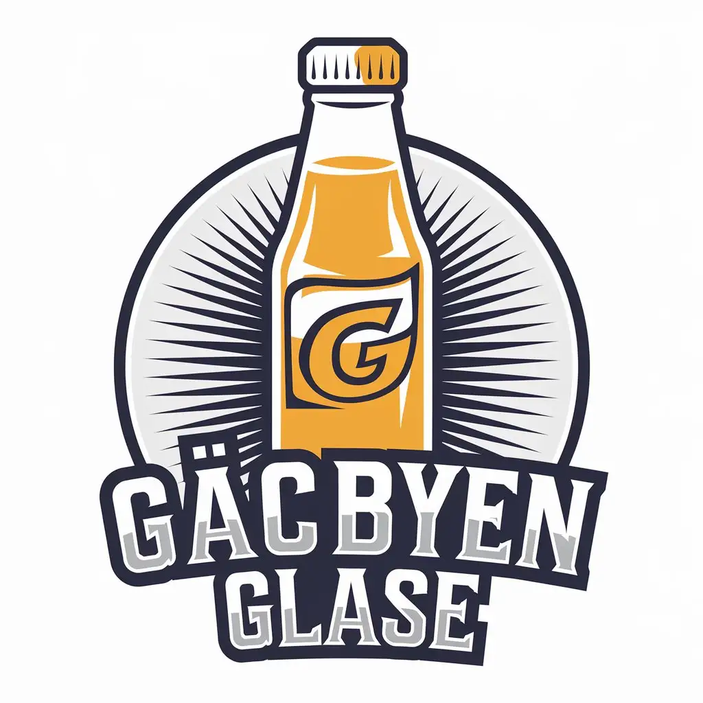 LOGO Design for GAC Byen Glase Frozen Soft Drink Bottle with Clean and Modern Aesthetic