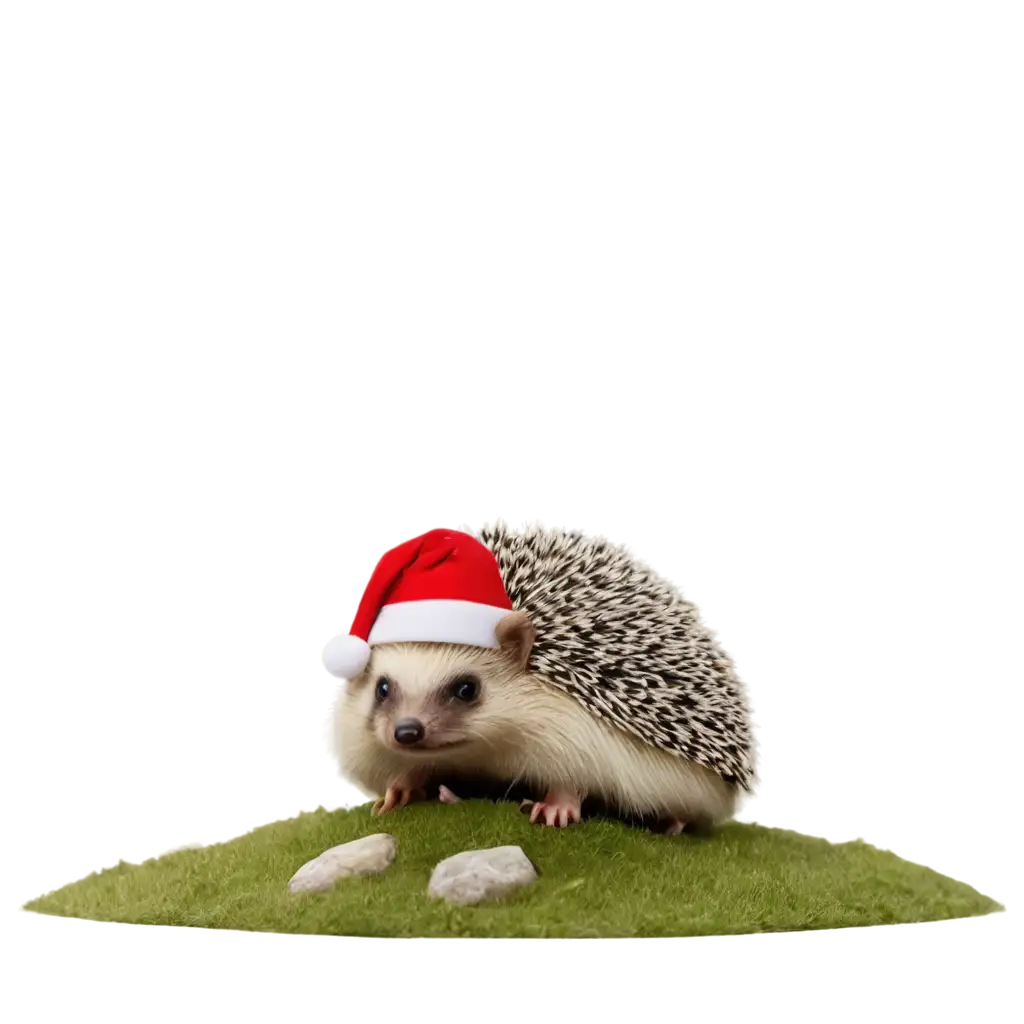 Christmas-Hedgehog-on-Stonehenge-PNG-A-Unique-Holiday-Image-for-Your-Designs