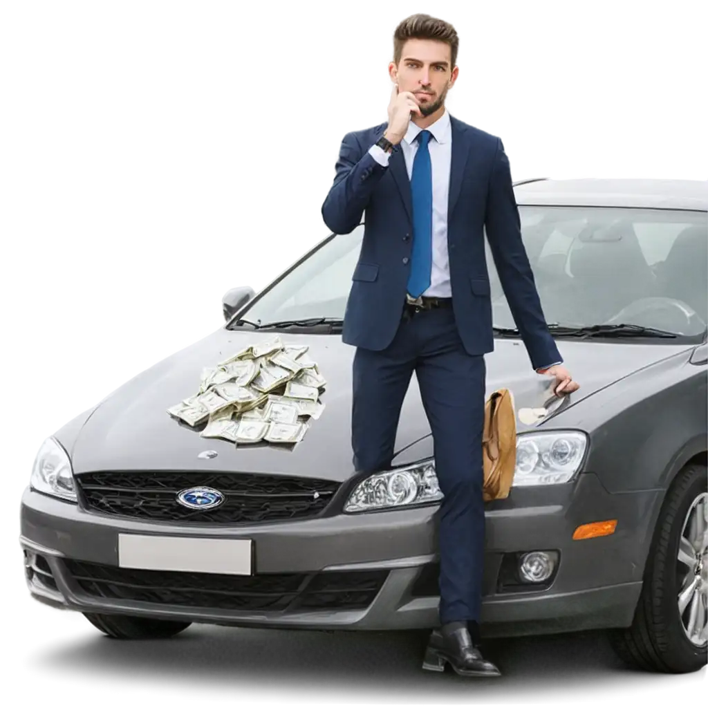 PNG-Image-of-Businessman-with-Car-and-Money-Enhance-Online-Presence