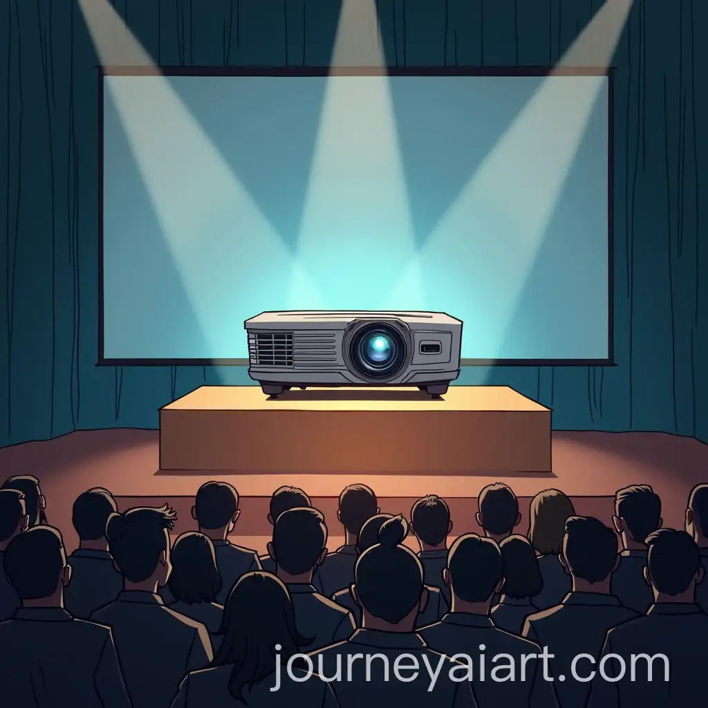 BestSelling-Video-Projector-Podium-with-Crowd-Applause