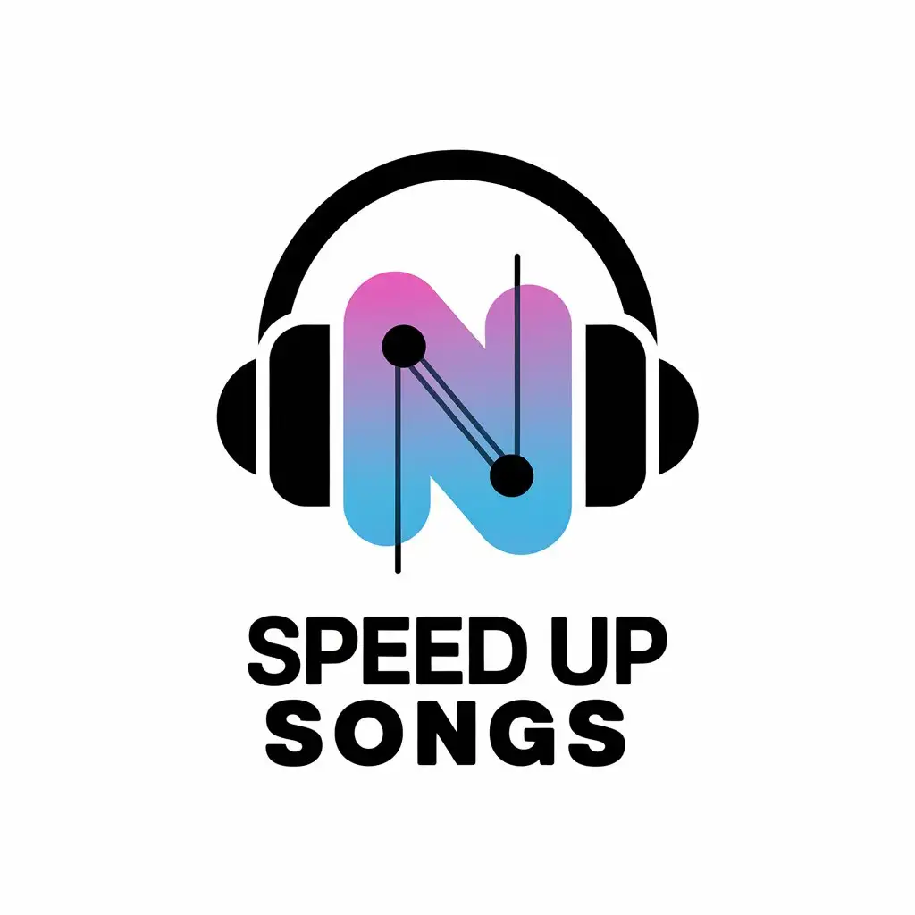 LOGO-Design-for-SPEED-UP-SONGS-Earphones-Symbol-in-Clear-Background