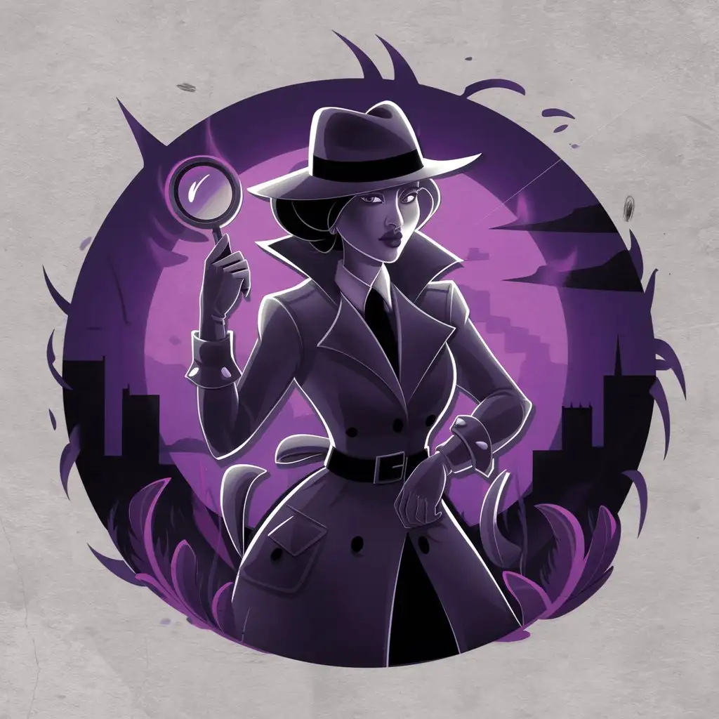 Intuitive-Female-Detective-Icon-in-Purple-Tones