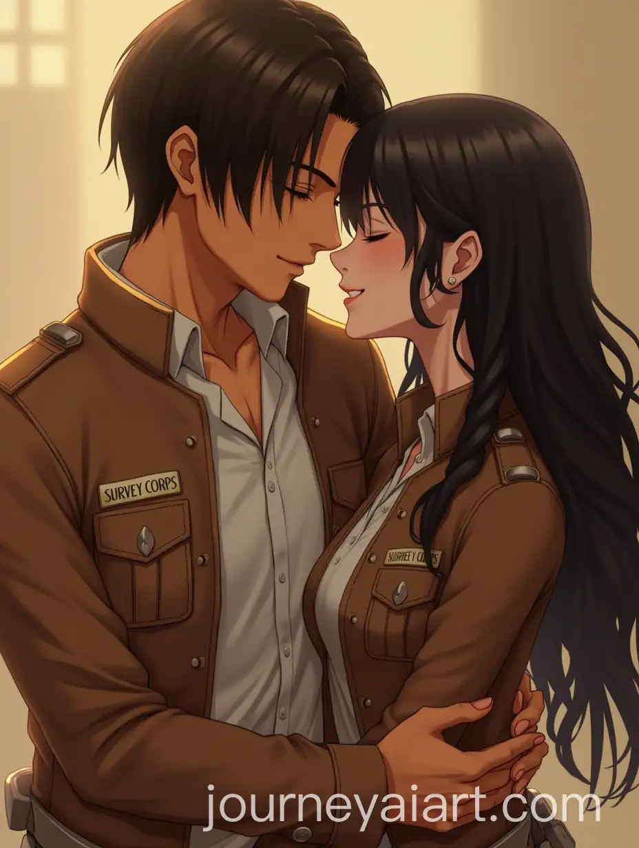 Eren-Yeager-and-Female-Character-Embracing-in-Romantic-Moment-Attack-on-Titan-Style