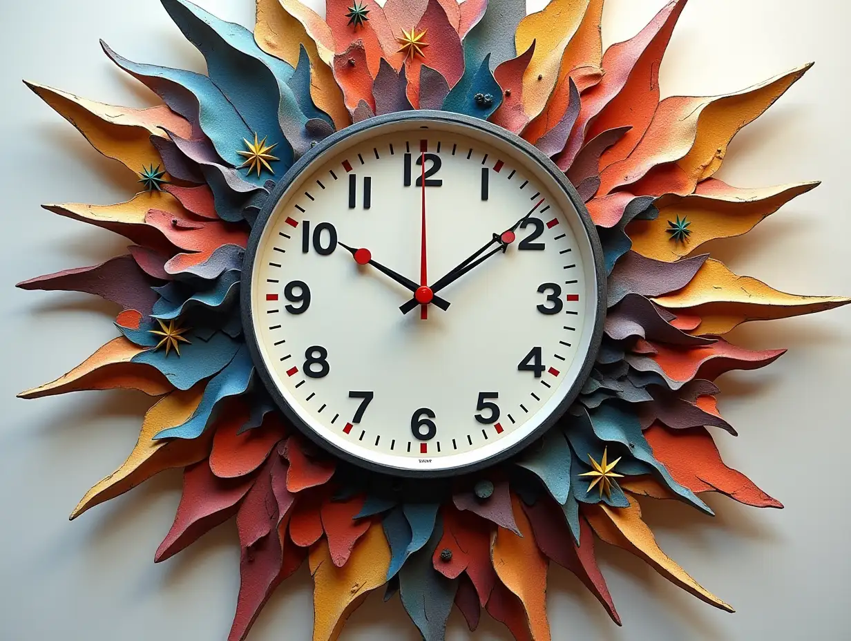 Create a wall clock in Surreal abstract decoration