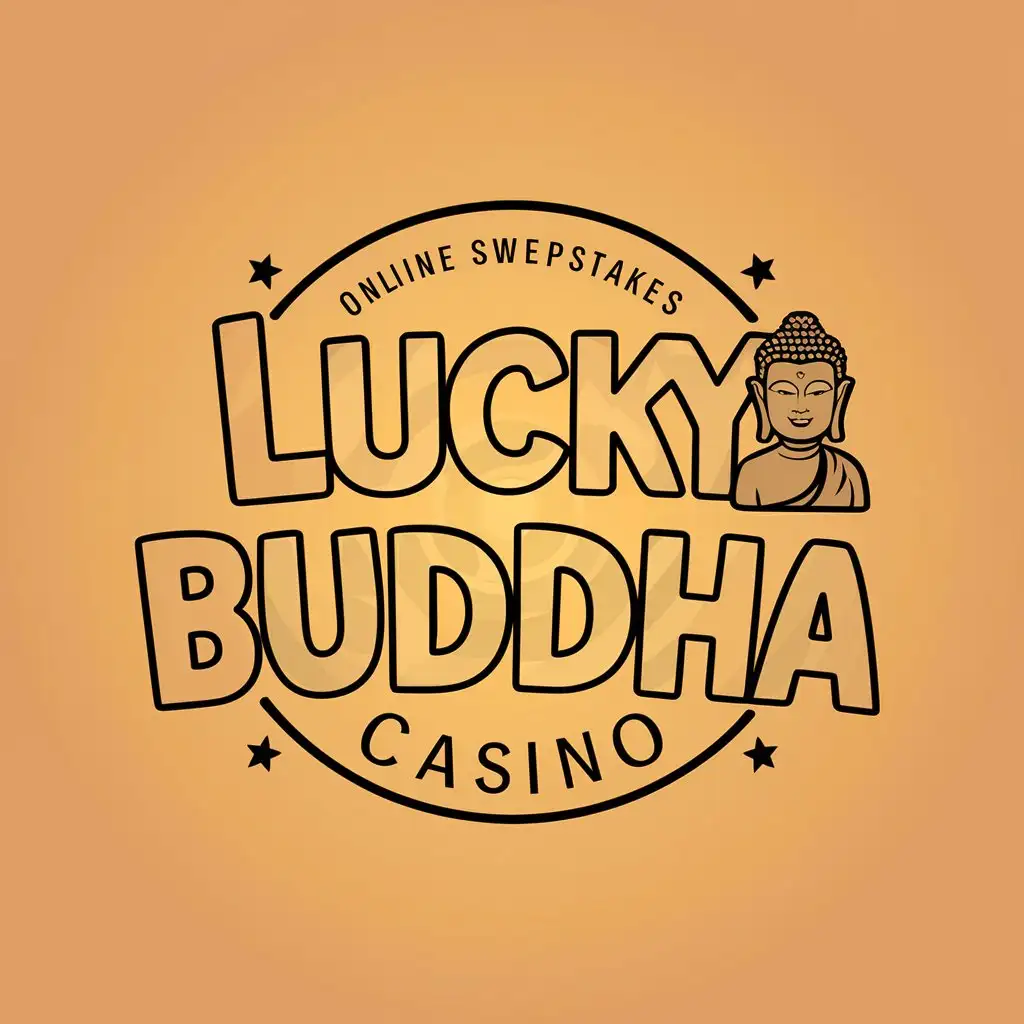 LOGO Design For Lucky Buddha Casino Playful Buddha Statue Theme