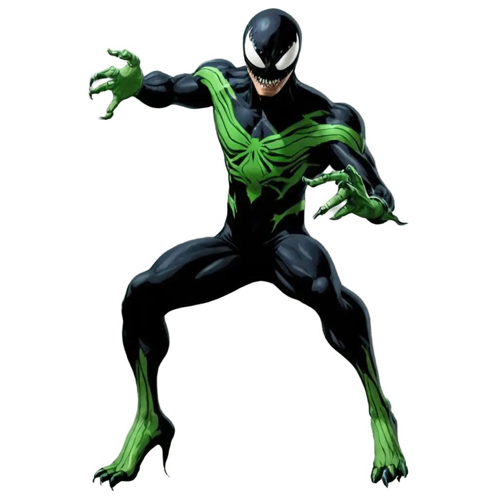 Dynamic-Light-Green-Symbiote-on-a-Rampage-PNG-for-Creative-Projects