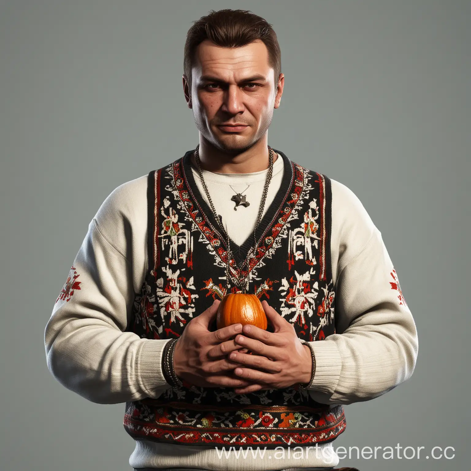 Russian-Gangster-from-the-90s-Holds-Kalashnikov-with-Smiling-Face