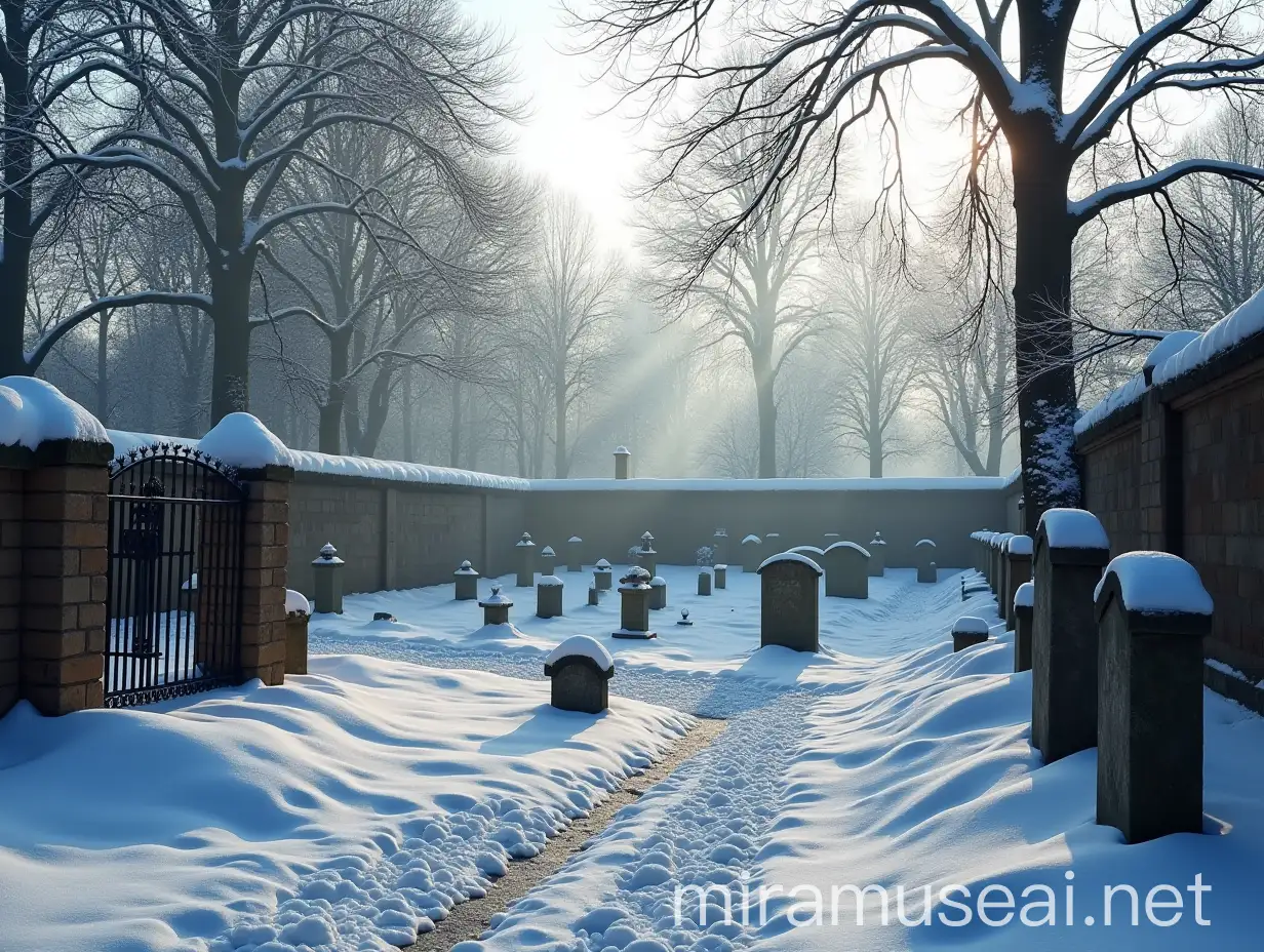 Deserted Winter Graveyard in Prussia 1809