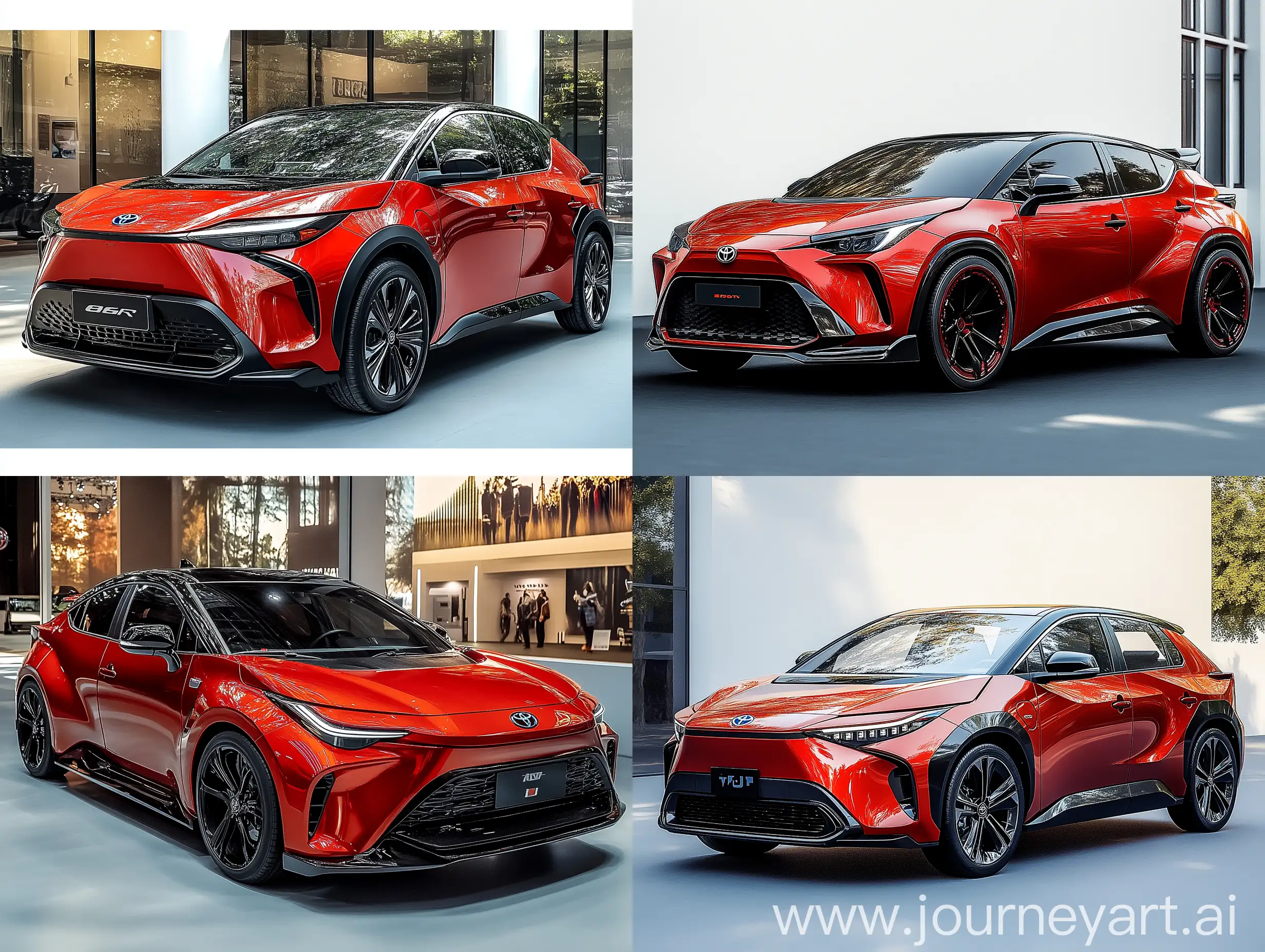 2025-Toyota-Aqua-in-Vibrant-Red-at-International-Exhibition