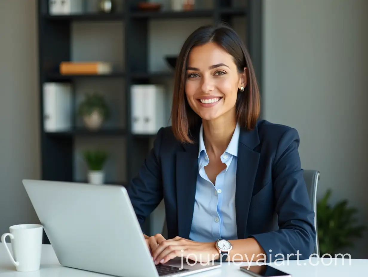 Confident-Brazilian-Businesswoman-at-Modern-Office-DeskAI-Image-Prompt-Expansion