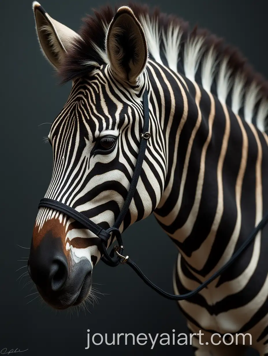 Black-Cable-Raveled-Around-a-Zebra