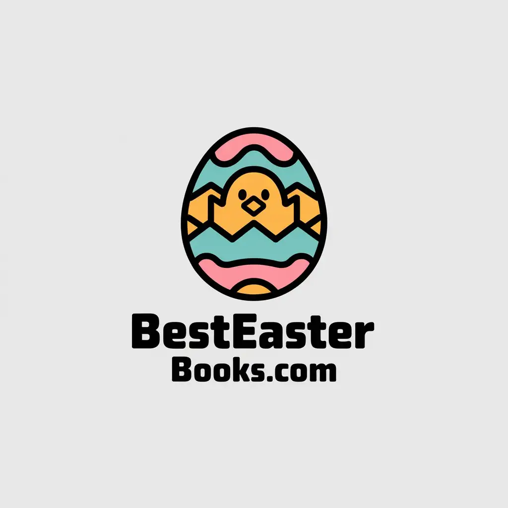 LOGO Design for BestEasterBookscom Vector Design with Easter Symbol and Clear Background